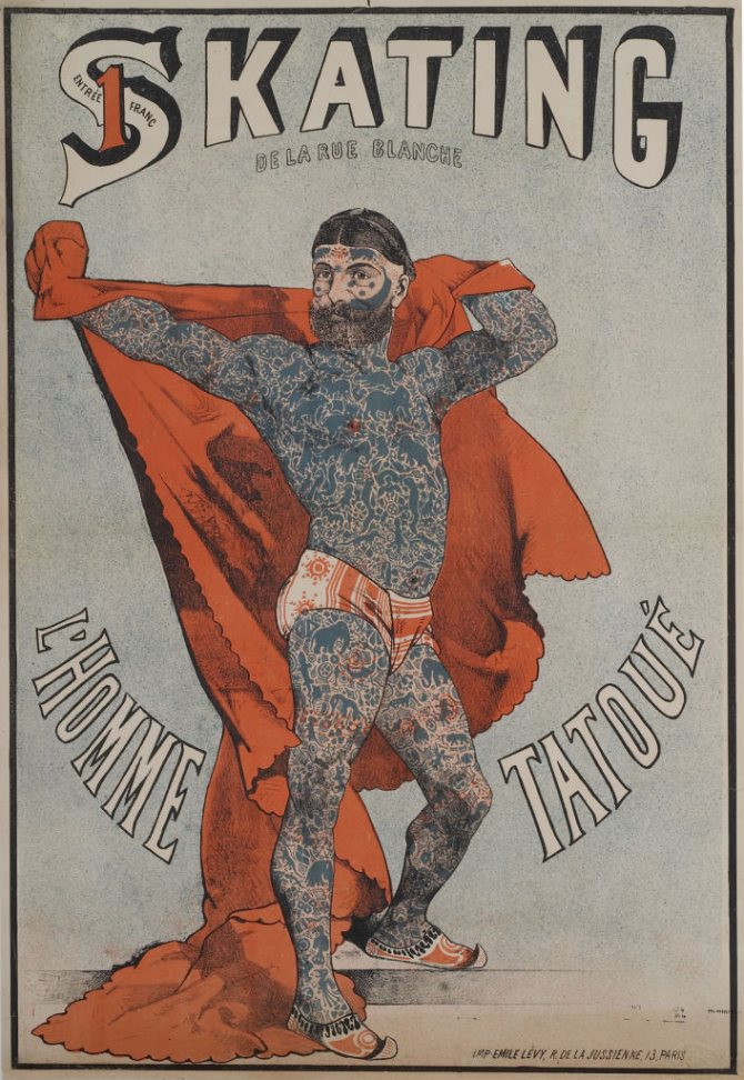 Cartel Hombre Tatuado (autor desconocido)