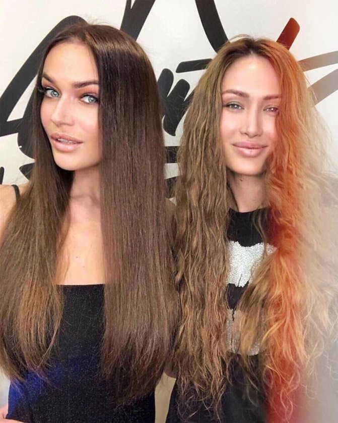 Alena Vodonaeva with her hair master