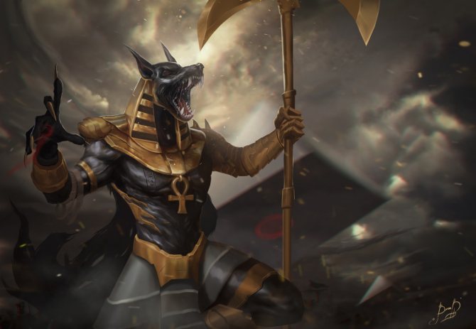 Anubis est la divinité égyptienne à tête de chacal / © Nur Valeev / nurart.artstation.com