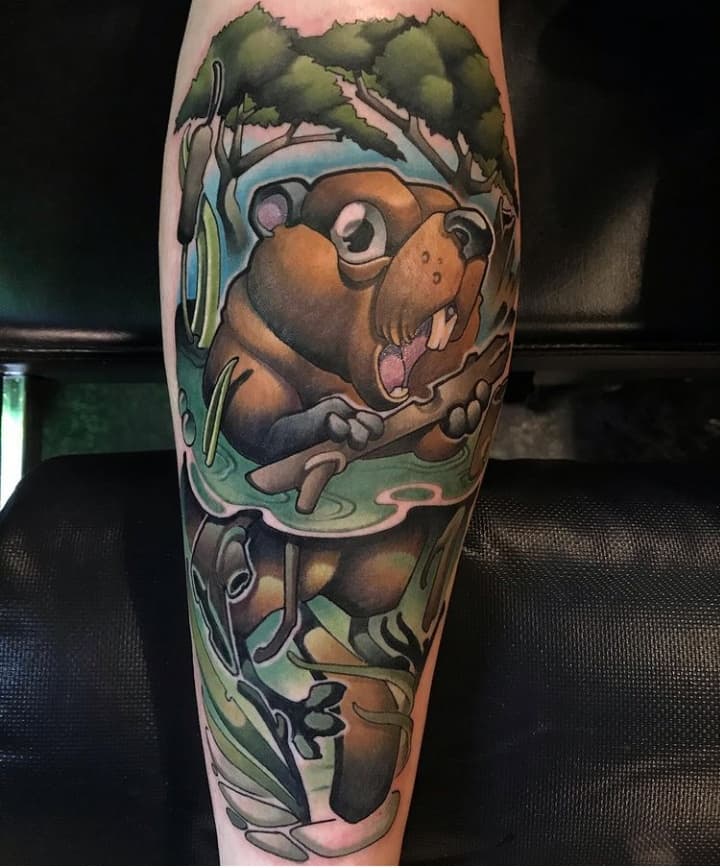 χρώμα τατουάζ κάστορα