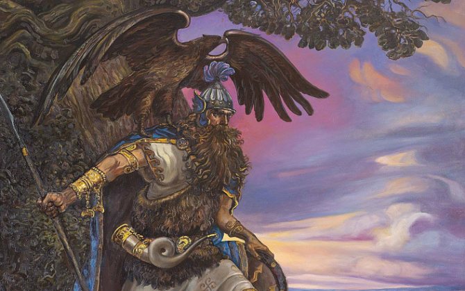 dieu svarog avec aigle