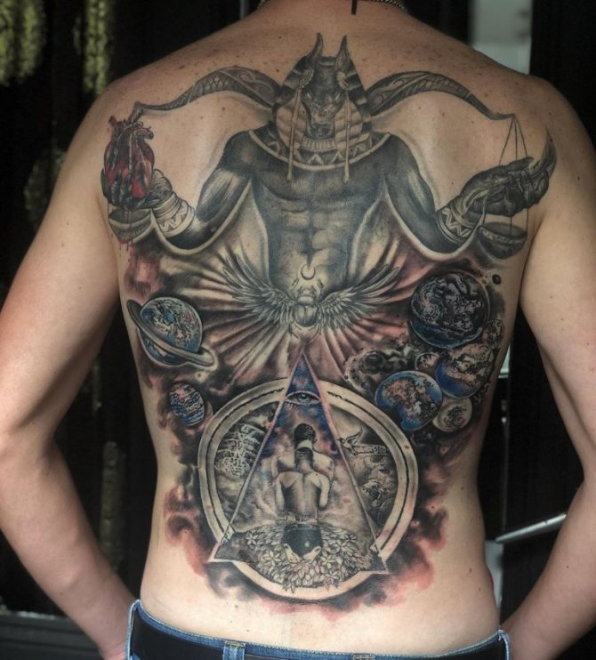 Croquis de tatouage des dieux de l'Égypte