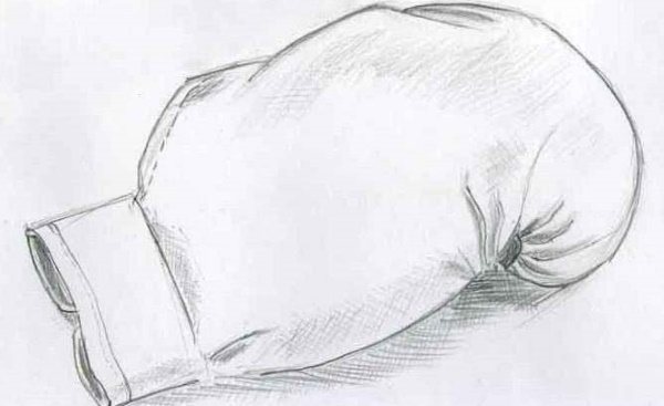 Gants de boxe, dessins au crayon pour enfants noir et blanc, couleur