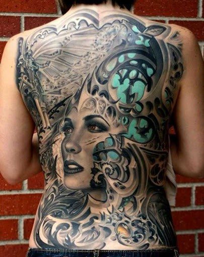 Big full back tattoo