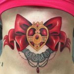 Gran lazo rojo con collar