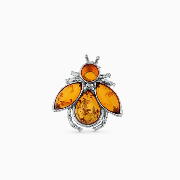 Брошка Darvin с кехлибар