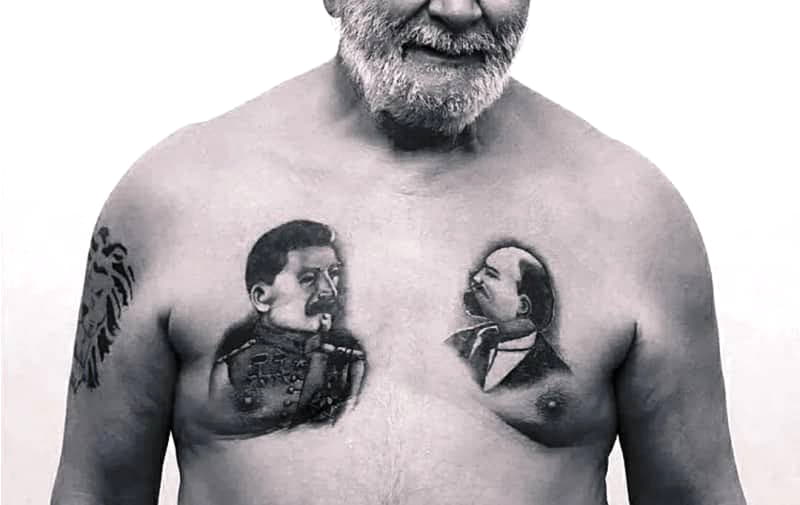 A menudo, los criminales se hacían un tatuaje de Stalin o Lenin,