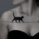 tatuaje de gato negro