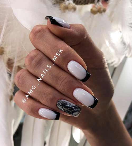 Černá a bílá bílá stříbrná fluenches