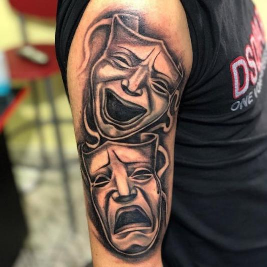 Black and white mask picture