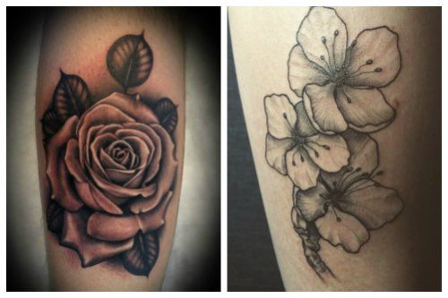 Black and gray flowers