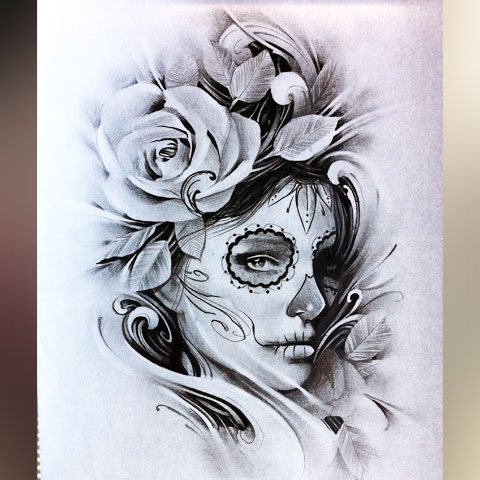 Σκίτσο chicano τατουάζ