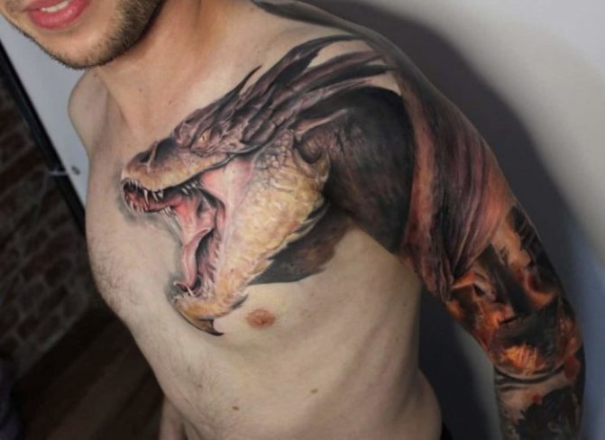 Que signifie un tatouage de dragon sur le bras - signification et styles