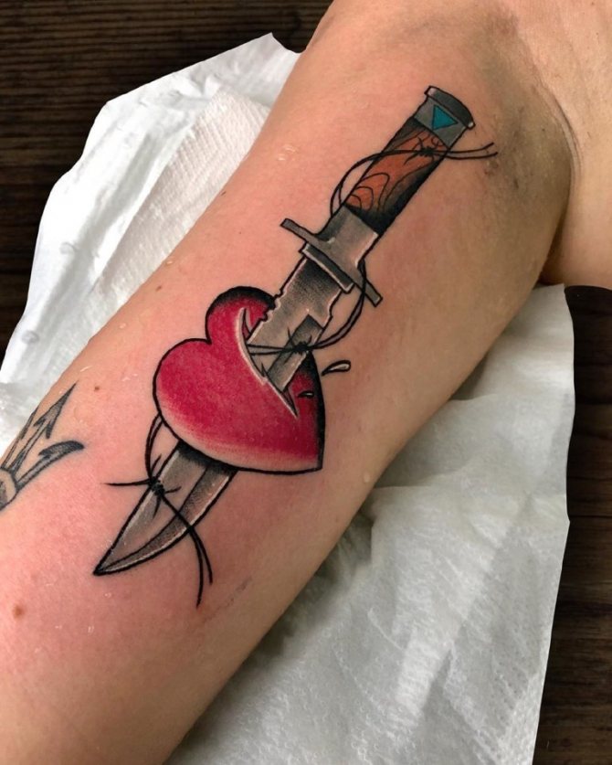 ce que signifie le tatouage du couteau