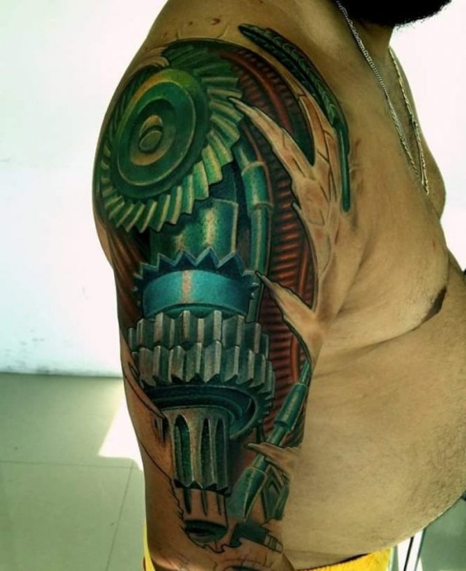 Barevná mechanika na paži