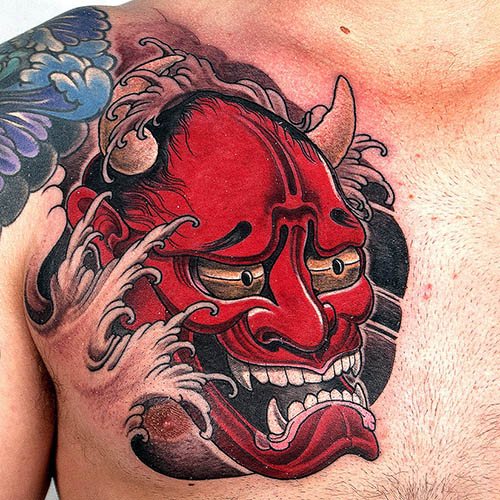Un tatouage de Demon Oni. Signification, sur le bras, le dos, l'épaule, l'avant-bras