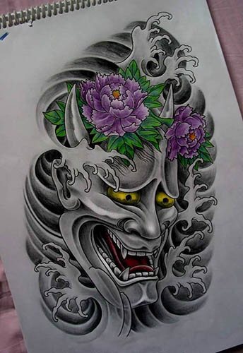 Un tatouage de Demon Oni. Signification, sur le bras, le dos, l'épaule, l'avant-bras