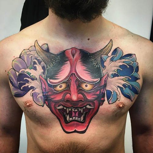 Un tatouage de Demon Oni. Signification, sur le bras, le dos, l'épaule, l'avant-bras