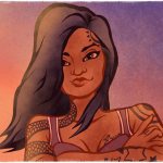 Ragazza con un tatuaggio