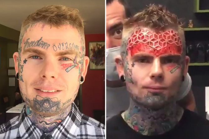 tatouages faciaux supplémentaires