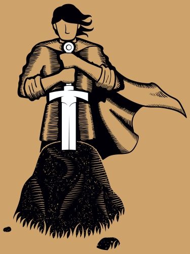 Excalibur, King Arthur's sword (in stone)