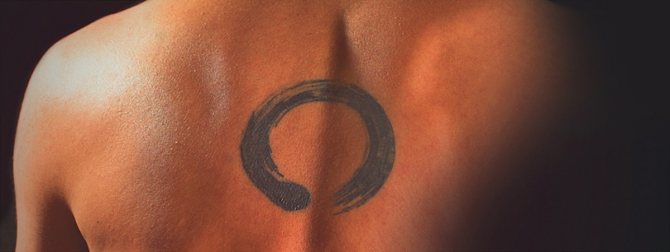 Enso auf der Rückseite