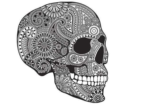 скица на череп