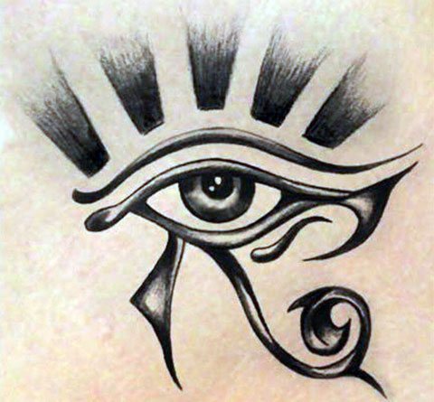 Esquisse pour le tatouage des yeux d'Horus