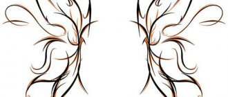 Vázlat a lány hátsó szárnyak tetováláshoz