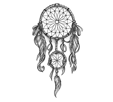 Croquis pour un tatouage de capteur de rêves