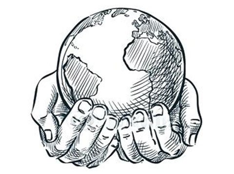 Skizze für ein Planetentattoo