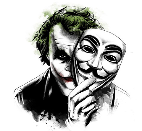 Croquis de tatouage du Joker