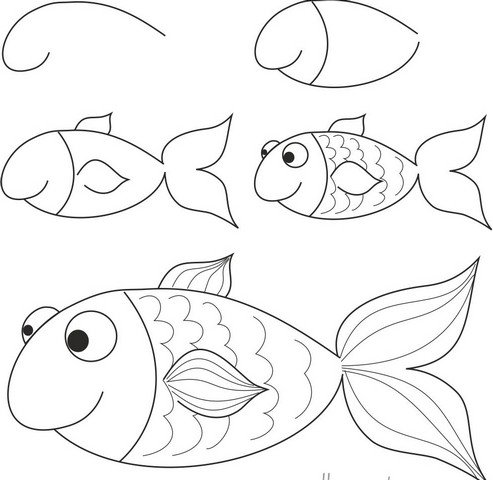 croquis d'un poisson