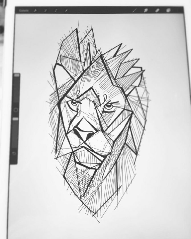 Tatouage d'un lion