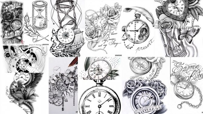 modèles de montres tatouées