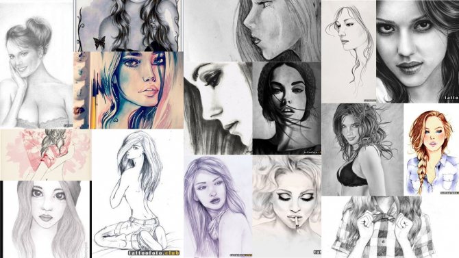 tatouage de fille croquis de fille