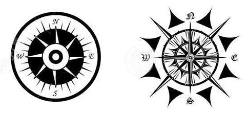 Скици за татуировка Wind Rose