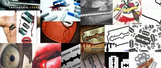 Bocetos de tatuajes de cuchillas