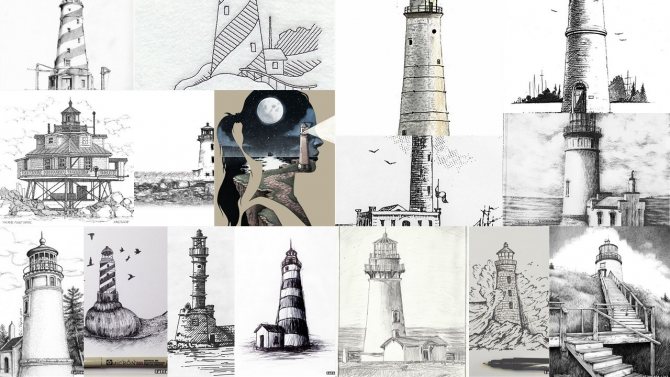 motifs de tatouage de phare