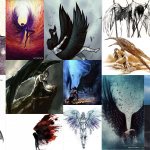 Croquis d'un tatouage d'ange déchu