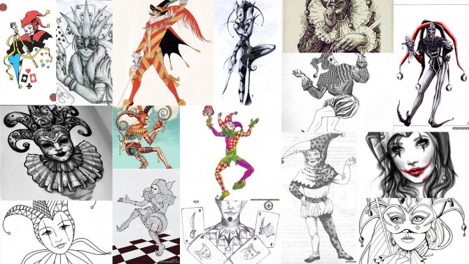 bocetos de tatuaje de bufón