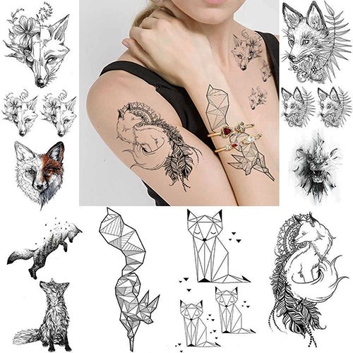 Sketches of tattoos for girls on the arm. Small inscriptions, flowers, geometry, bracelet
