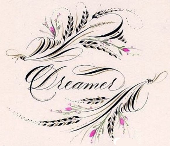 Sketches of tattoos for girls on the arm. Small inscriptions, flowers, geometry, bracelet