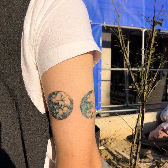 náčrtky tetování měsíc