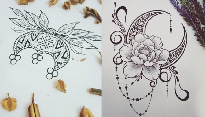Motifs de tatouage de la lune