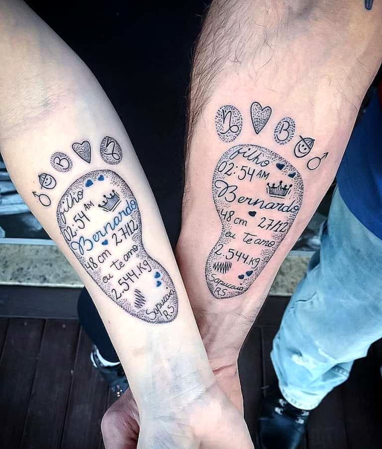 Si vous choisissez le bon modèle, vous pouvez obtenir un tatouage d'un enfant dans une
