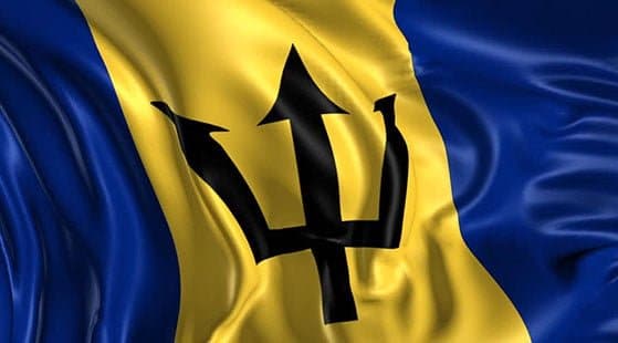 Flagge von Barbados Poseidon