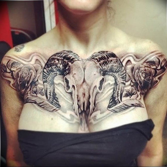 Photo goat skull tattoo 28.07.2019 #209 - goat skull tattoo - tattoo-photo.ru