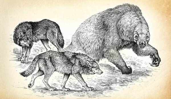 Kuva: sukupuuttoon kuolleet hirveät sudet