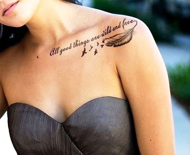 Tatouages Dictions significatifs pour les filles en latin à traduire en anglais, français, italien.